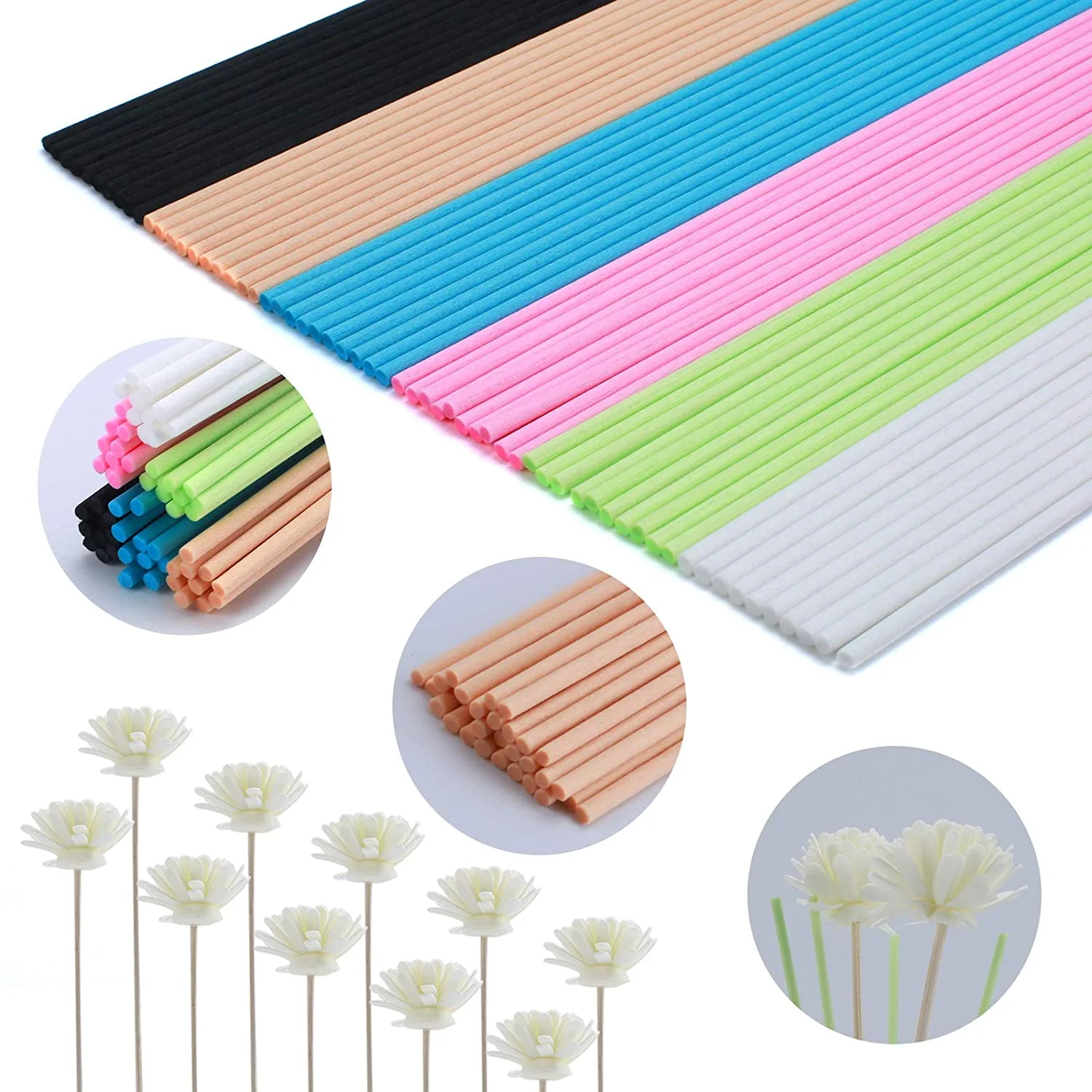 2022 Wholesale home fragrance  Black Synthetic Fiber Reed Diffuser Sticks