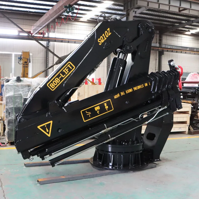 Bob-Lift High Performance Hydraulic fishing Crane Floating Crane 10 Ton Knuckle Boom Harbour Marine Crane For Ship