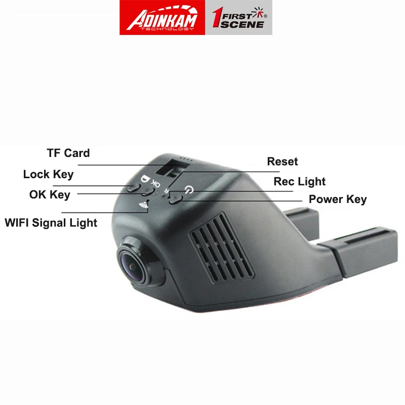  ALL05 Dash Cam Универсальный Wifi Автомобильный видеорегистратор камера Full HD 1080P ночное видение приложение на английском языке скрытый беспроводной доступ в Интернет