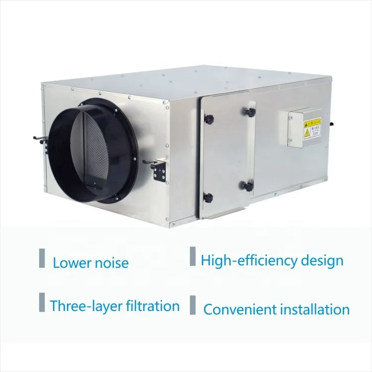 220v Brushless DC motor home recuperator heat recovery ventilation system  filters