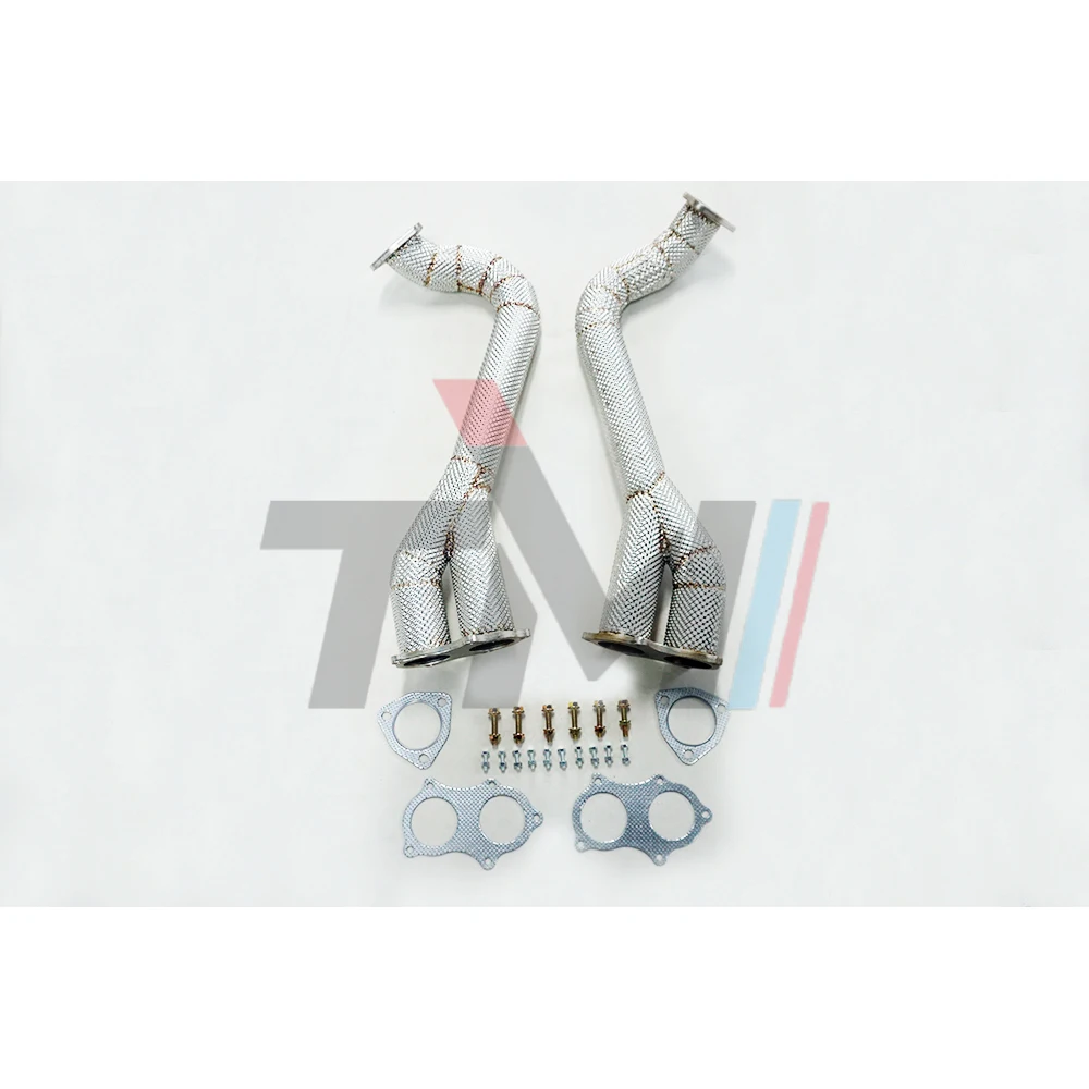 TM PERFORMANCE Stainless Steel 304 2020+ Pors che 718 Cayman GT4 GTS Spyder Heat Shield Exhaust Downpipe