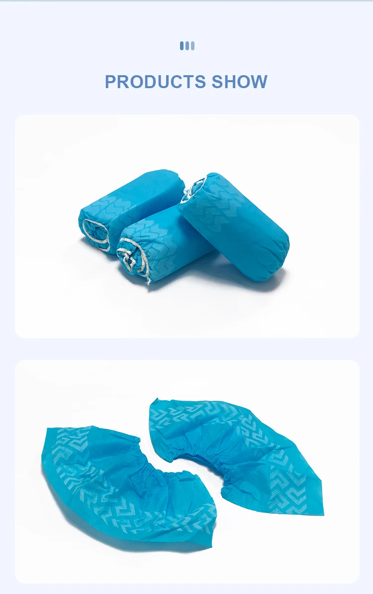 hot sale custom disposable shoe cover non-woven non slip safety shoe covers disposable