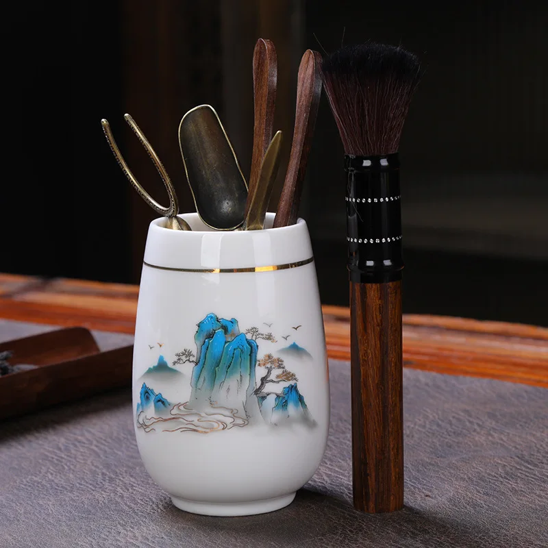 CERAMIC TEA SETS CUSTOMIZED WHITE PORCELAIN GAIWAN TEA CUP SET MASTER HANDMADE TEAWARE GIFTS CHINESE DRINKWARE SUIT