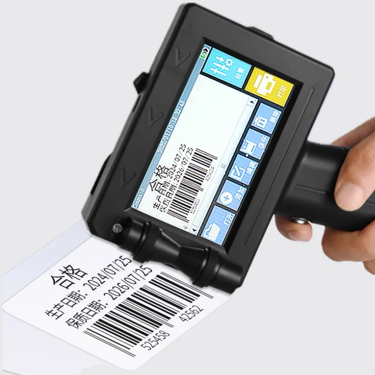 Versatile 12.7mm Handheld Inkjet Printer with Customizable Fonts and Printing Options for Various Applications