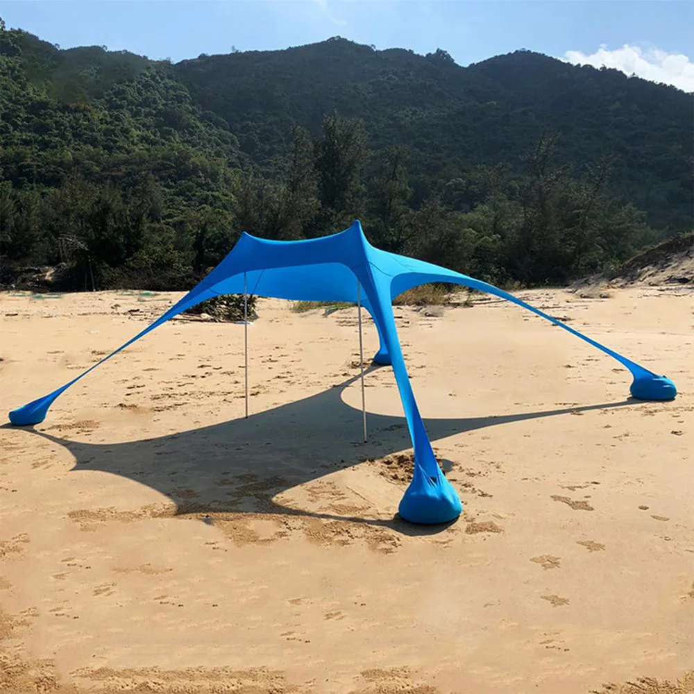 Summer Beach Tent Outdoor Sun Shelter Beach Shade Canopy Tent Easy Build Beach Tent with Carry Bag