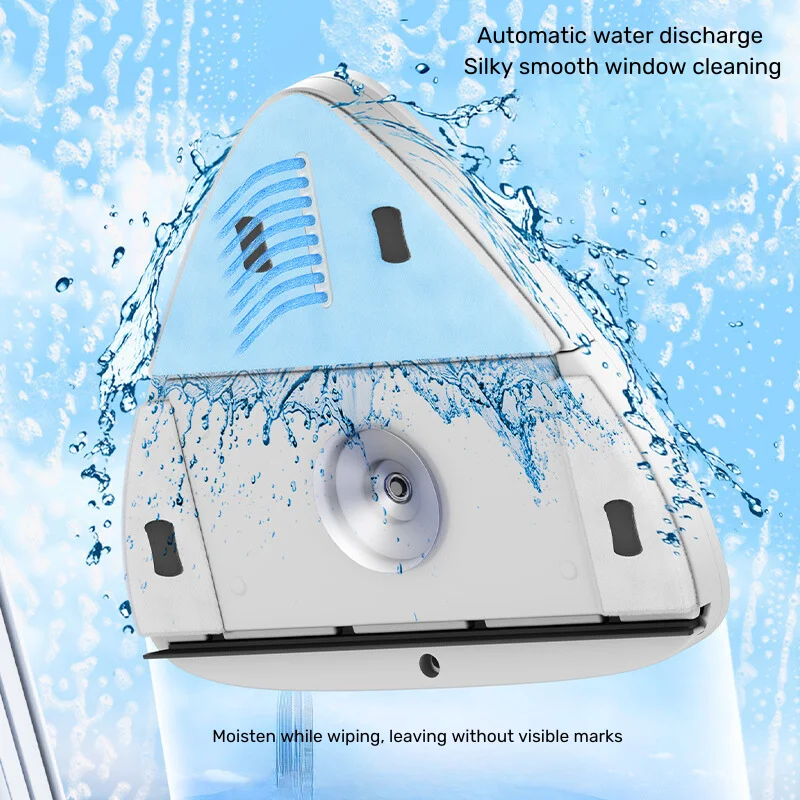 3-8mm glass Automatic water glass cleaning wiper faced double window cleaner magnetic glass cleaner