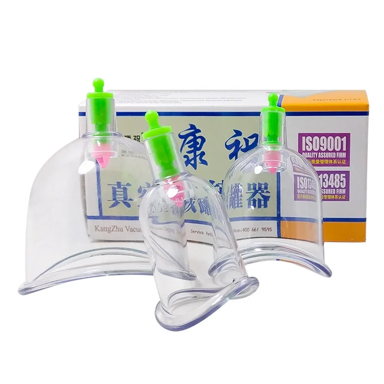 Kangzhu Curved Vacuum Cupping Device 3 Cups Set Kangzhu Curved Cupping Set