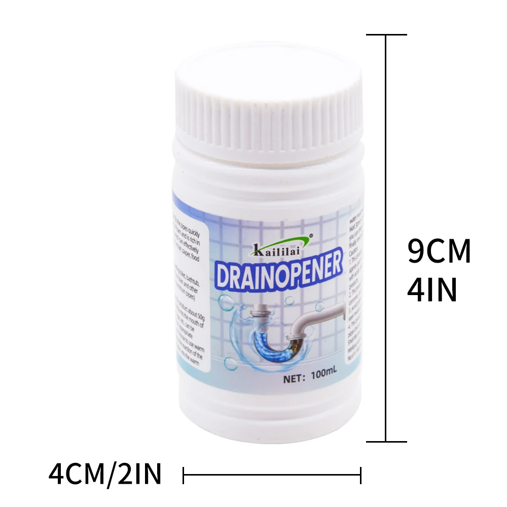 Powerful Kitchen & Bathroom Sink Drain Cleaner Strong Pipe Dredging Agent with Effective Powder