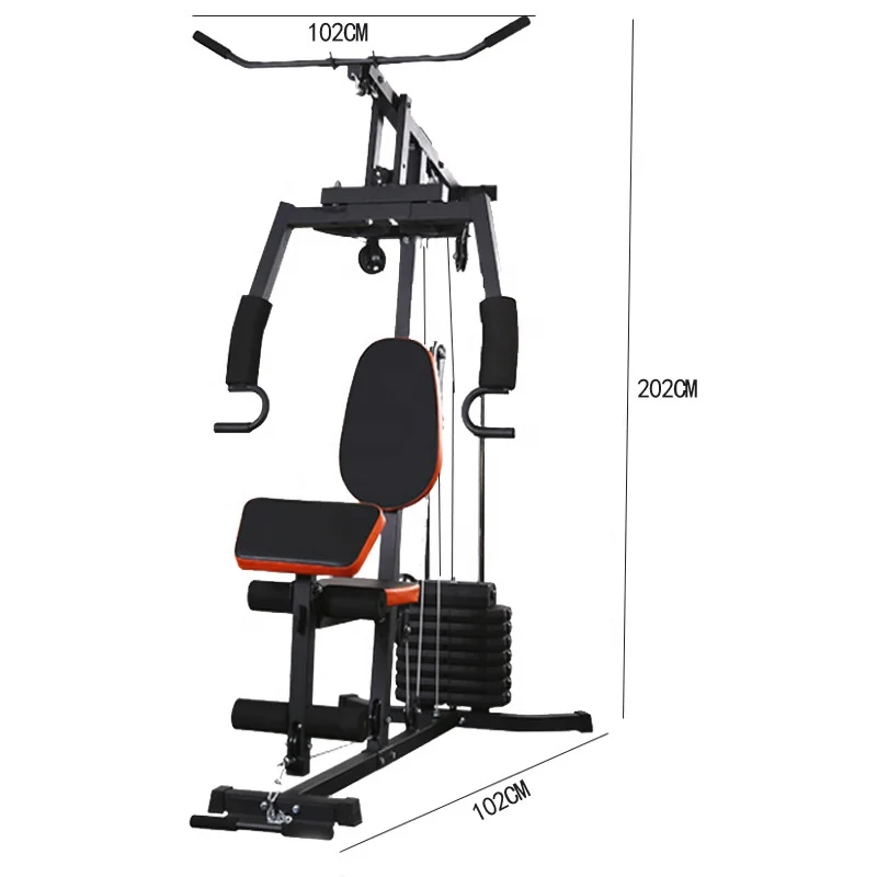 
Home Gym Fitness Bodybuilding Equipment One Person Station With Lat Pull Down Machine 
