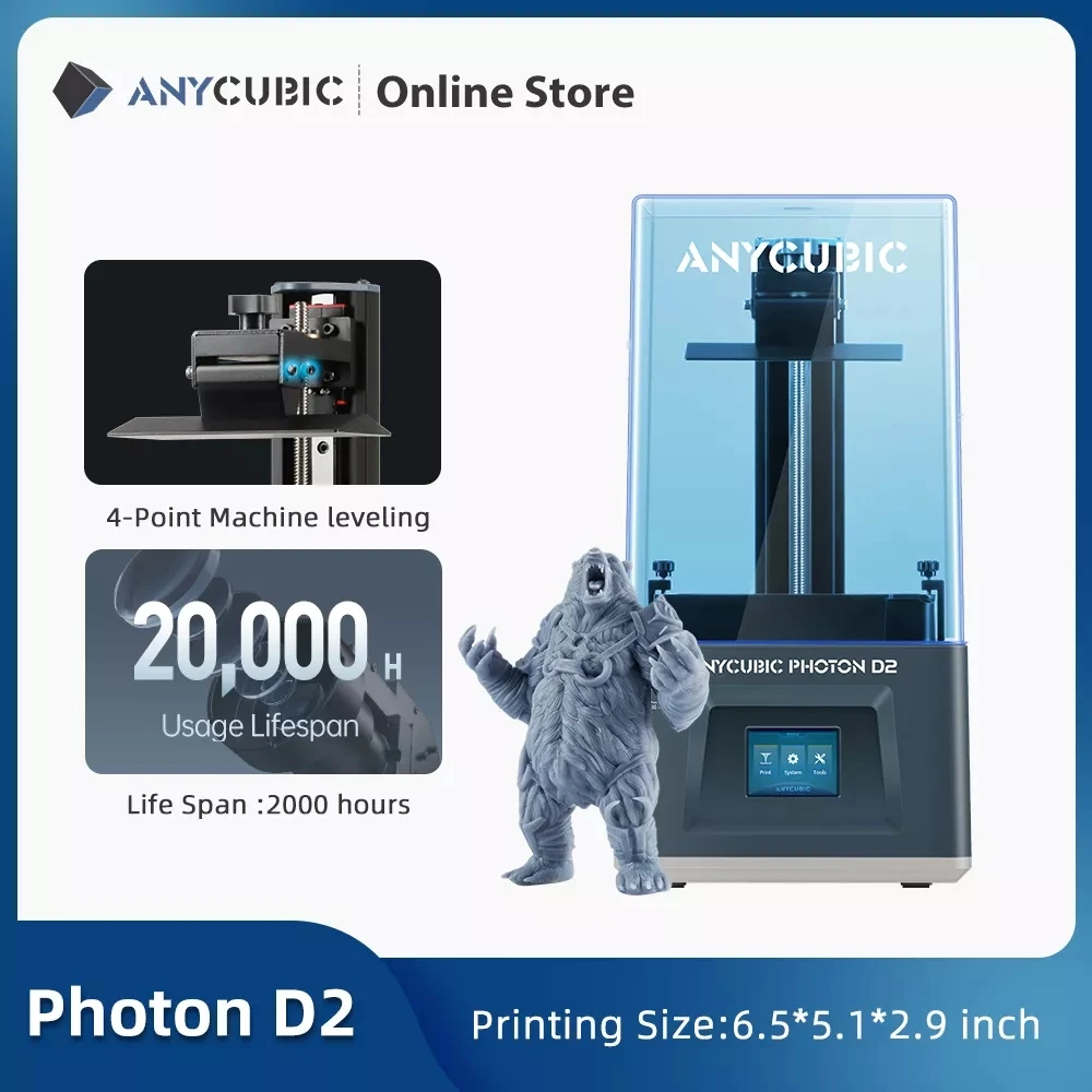 Anycubic Photon D2 Screen Dlp Machine 3d printer for jewelry dental