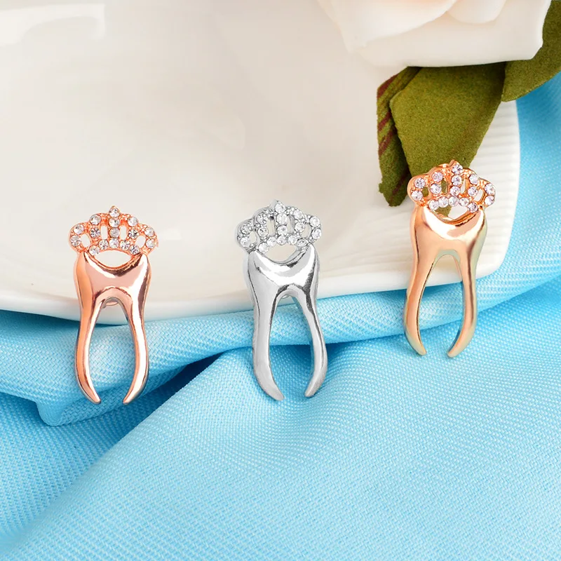 Badge manufacturer wholesale custom hard soft enamel pins dentist jewelry brooch teeth lapel pin tooth enamel pins
