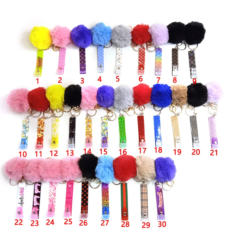 12pcs/set fashion self defense keychain set tools products self defense keychain for women Card Puller grabber for long nails