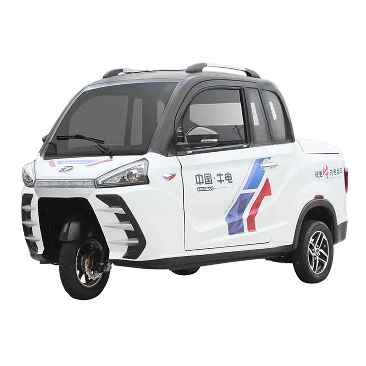 High Elastic Waterproof Seats Pearl White Electric Pickup Truck