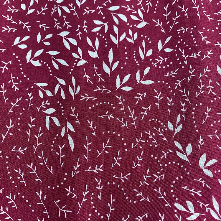 Hot Sale Rongbao Textile Woven 100% Rayon Printed 95GSM Viscose Fabric for Women Clothes
