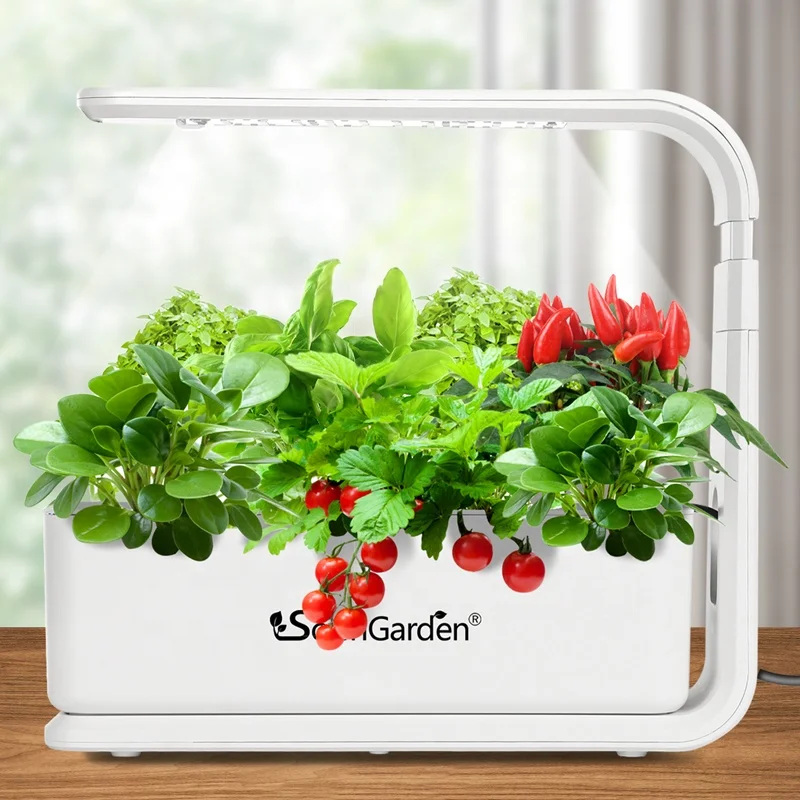 white 3 pods garden indoor small home planter plant smart herb pot Germination Kits hydroponic growing systems