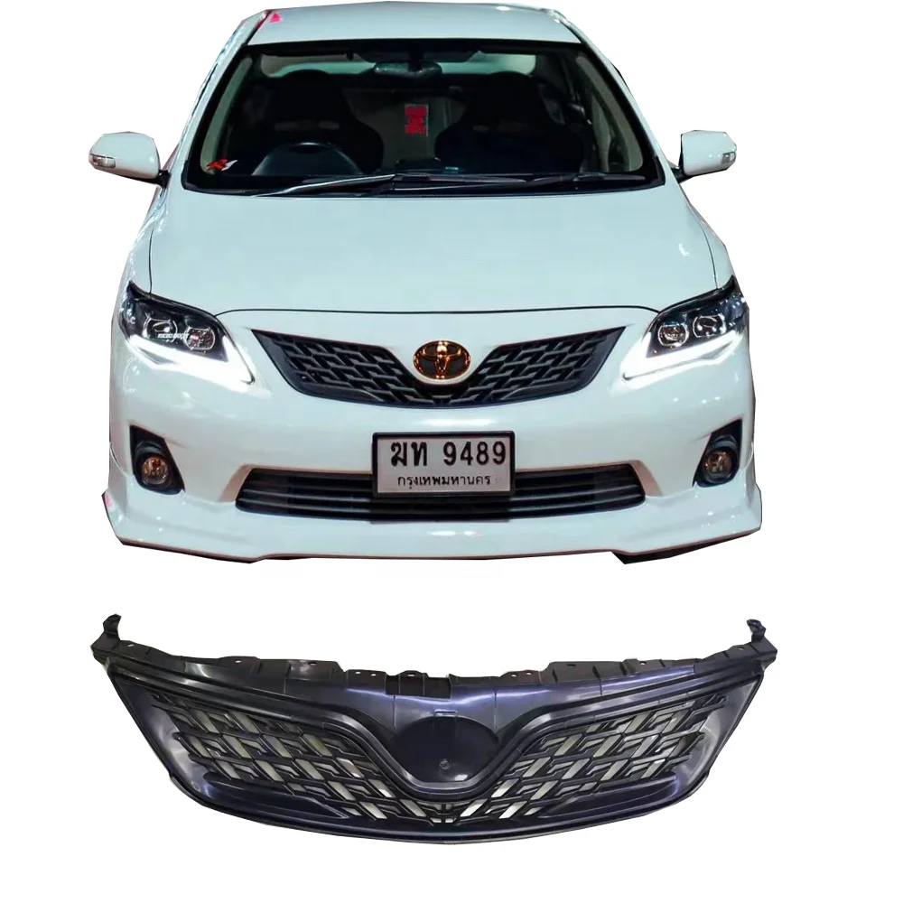 Автомобильный гриль для 2011-2013 Toyota corolla pp материал corolla гриль спортивная модель