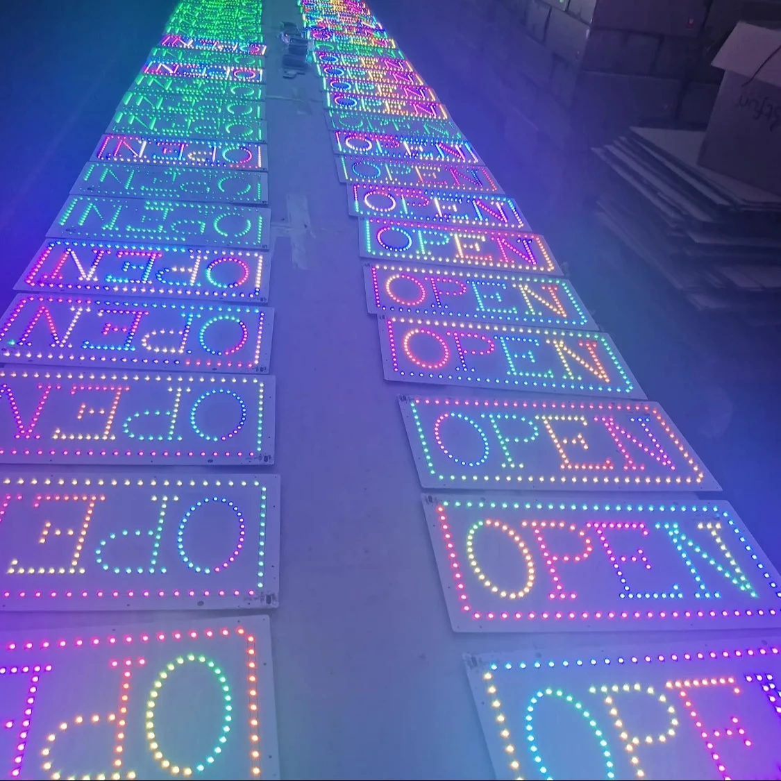 Bluetooth Speaker Led Indoor OPEN Sign RGB  Colorful Running Change LED Smart APP Signage