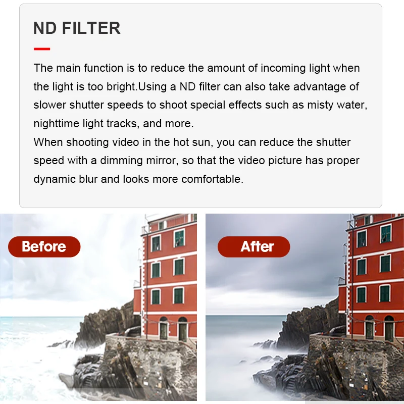 STARTRC 4PCS Set ACG optical glass profession ND16/32/64/CPL lens Filters DJI Action 3 for Sports Camera Accessories