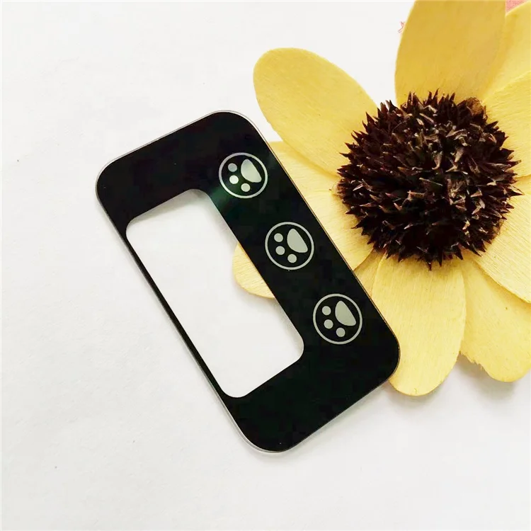 Factory customized Custom 4mm tempered glass Silk screen printing glass for touch screen wall switch glass cover plate