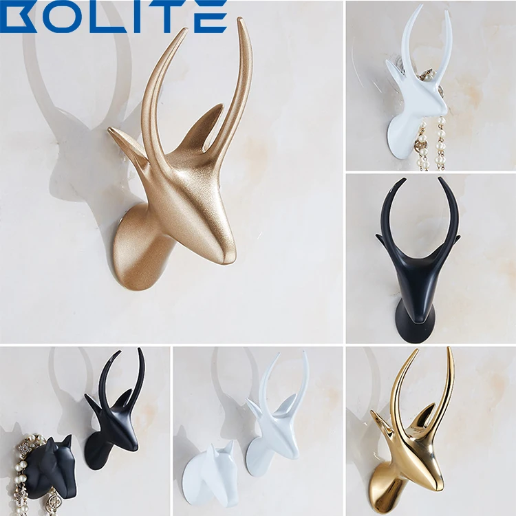 Manufacturer New Design Of Elk Shaped Bathroom Hardware Hooks Track Towels Hangers Hangers Robes Hooks