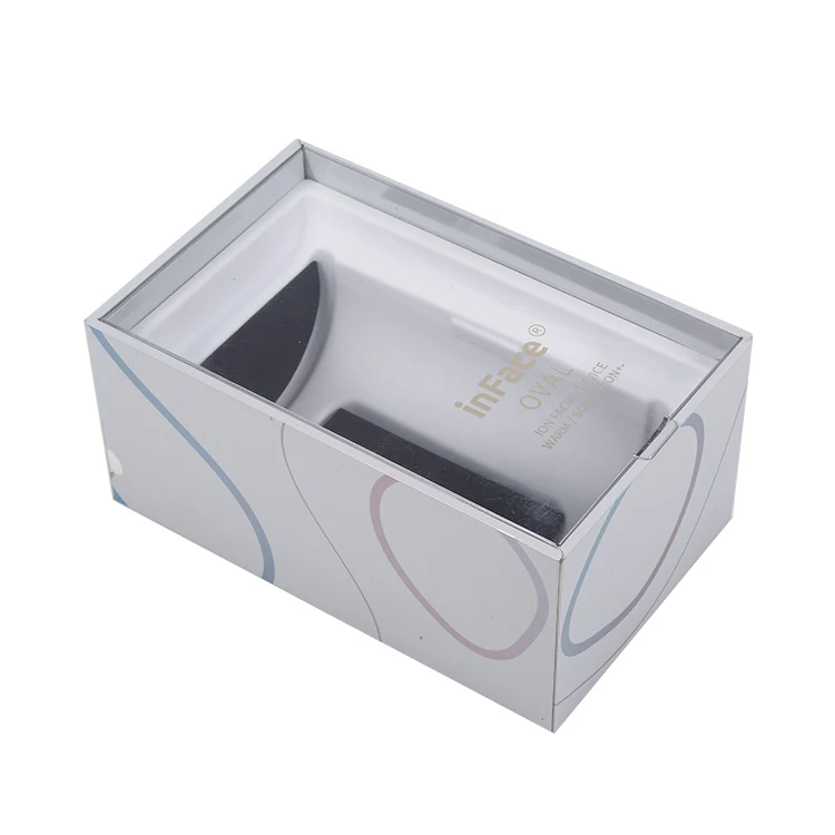 2021 new style razor with window cardboard packaging box custom aluminum foil bronzing packaging box
