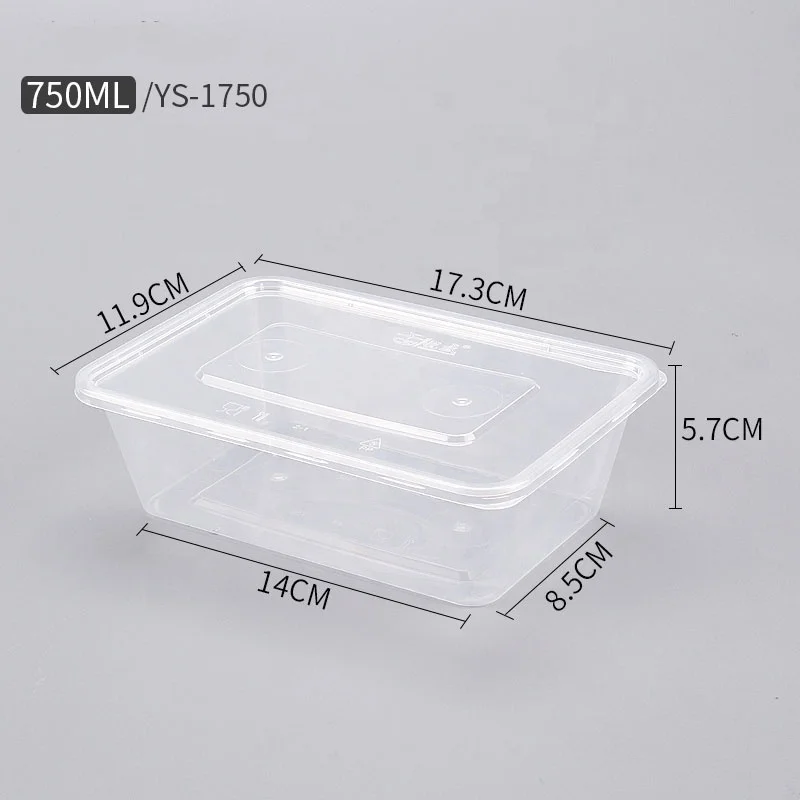disposable hot takeaway lunch box plastic to go food containers for customized
