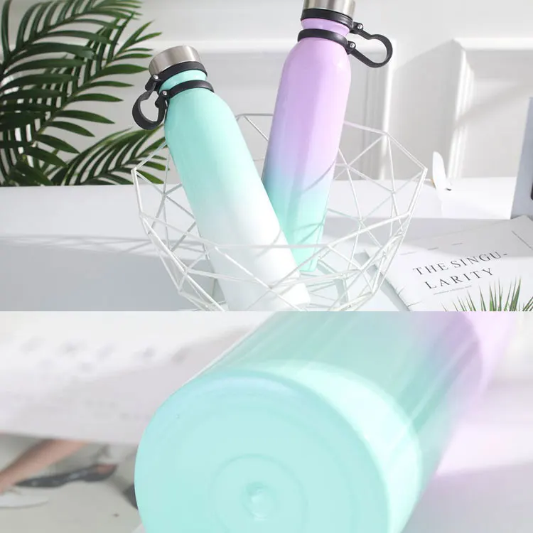 304 stainless steel sports bottle outdoor portable water cup double vacuum insulation cup Wholesale large capacity coke bottle