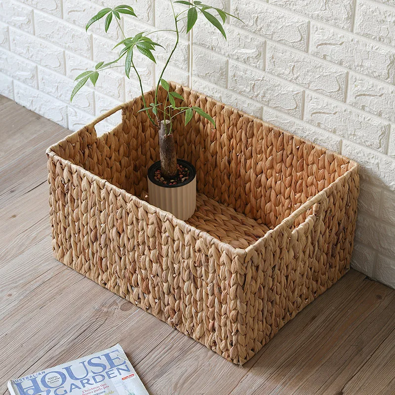 Environmentally Natural Banana Leaf  Square Rope Basket Woven Storage Basket
