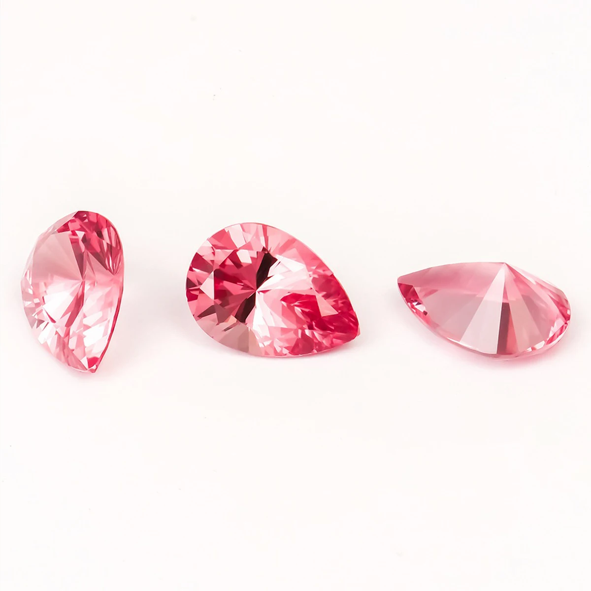 High Quality Pear Cut Papalacha Lab Grown Sapphire Red Papalacha For Making Jewelry Loose Papalacha Gemstones