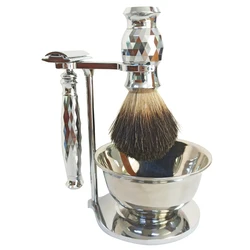 New Design Shaving set Personalized Best Diamond Pattern Bling Makeup Shaving Kit for Men