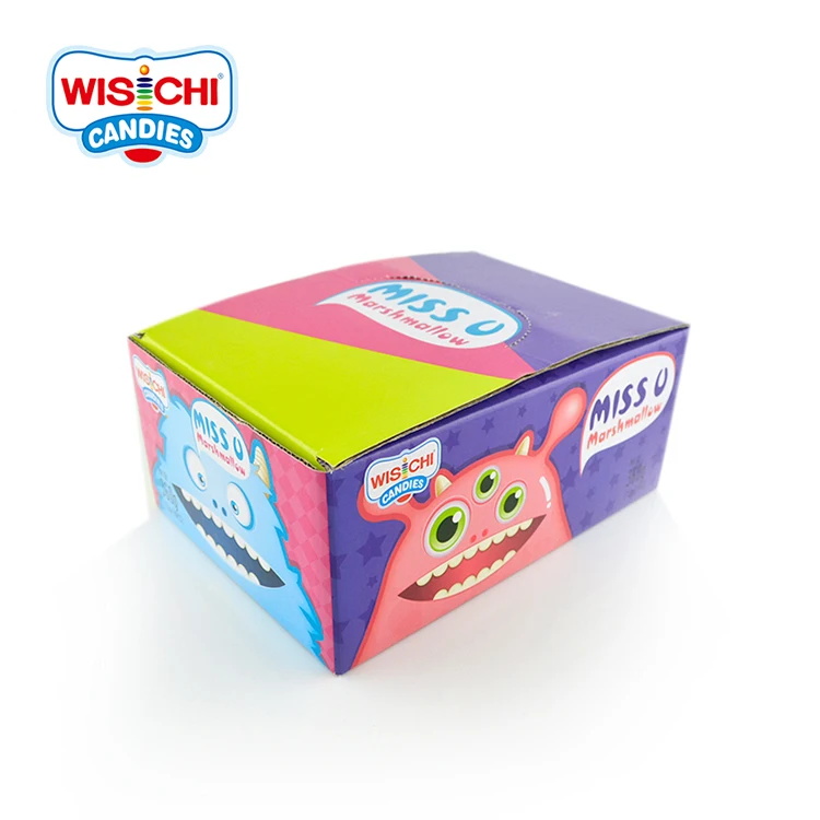 Free sample 5g halal marshmallow candies fruity jam filling marshmallow candies