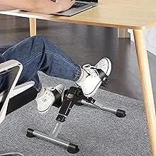 Portable Mini Bike Pedal Exerciser with LCD Display Foldable under Desk Peddler Leg/Arm Workout Home/Office Rehabilitation