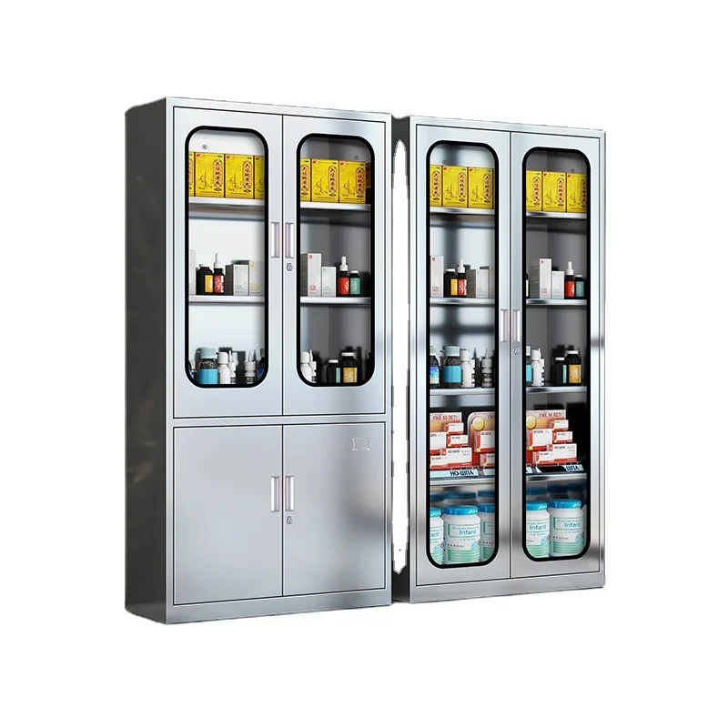 Wholesale Cheap Hospital Pharma 304 Stainless Steel Medical Medicine File Veterinary Cabinet