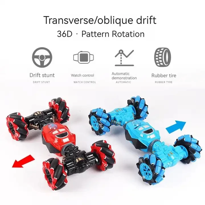2.4g 360 Rotation Drift Dual Remote Control Twister Car High Speed Off Road Rc Stunt Car With Hand Sensor And Controller