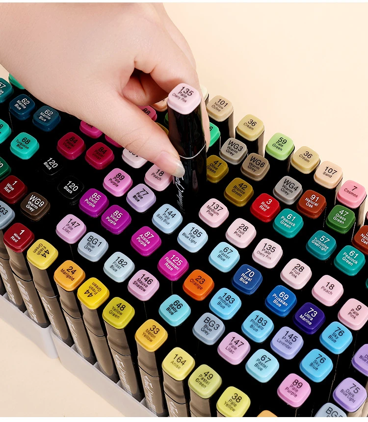 Office Supplies 30/40/60/80 Color Drawing Double Sided Art Marker Pen Permanent Sketch Markers Set