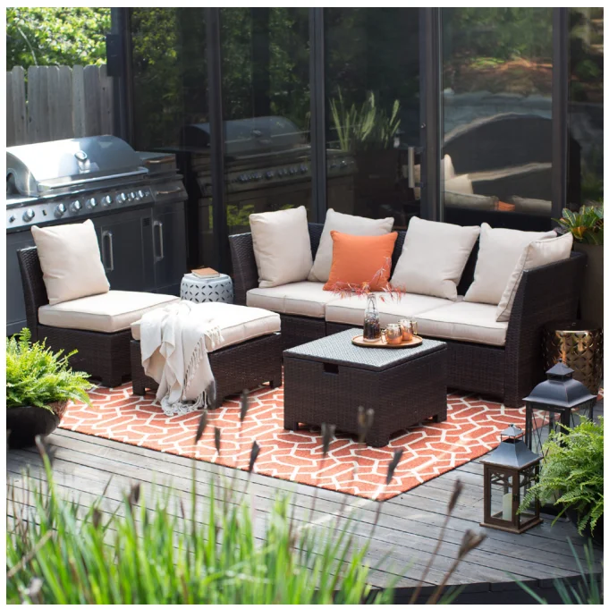 cheap resin wicker garden sofa patio set outdoor furniture