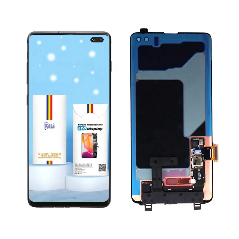 KULI оригинальный качественный Мобильный ЖК-дисплей для Samsung S10 plus оригинальная цветная изогнутая поверхность ЖК внешнее стекло сенсорный экран