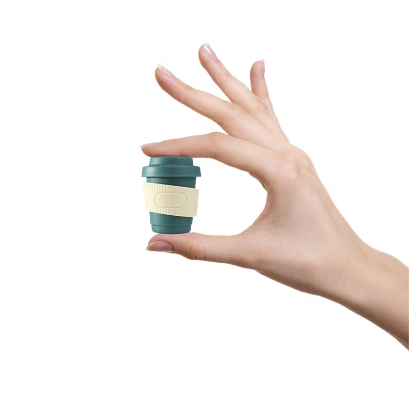 Car air outlet aromatherapy coffee cup mini car air outlet perfume gardenia flower fragrance