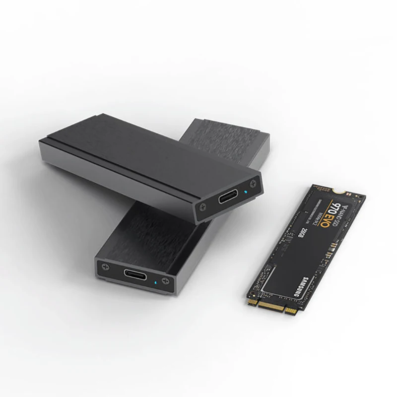 M2 SSD Case NVME SSD Enclosure M.2 to USB Type C Aluminum Hard Drive Enclosure for NVME PCIE NGFF SATA MB Key SSD Disk