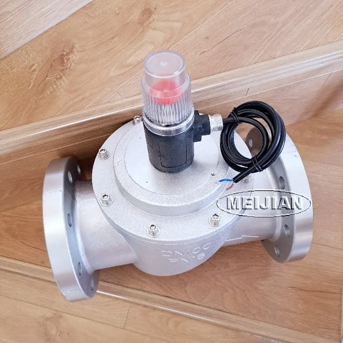 Wholesale Industry/gas station/restaurant/commercial area flange DN100 gas valve for fire fighting alarm system 24V/220V