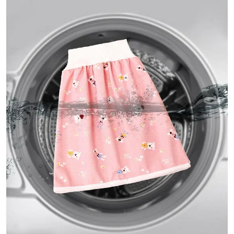 Large Leak-Proof Waterproof Baby Diaper Pants Cotton Washable Diaper Pad Skirt for Children artifact Baby Skirt