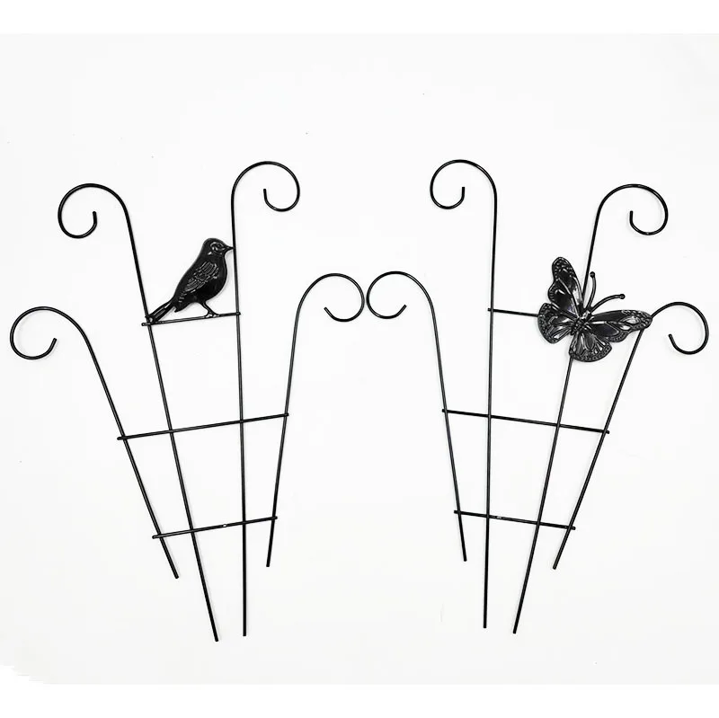 Metal Iron Round Heart Shaped Garden Plant Support Stake Stand for DIY Potted Climbing Plants Flower Vegetables Vine