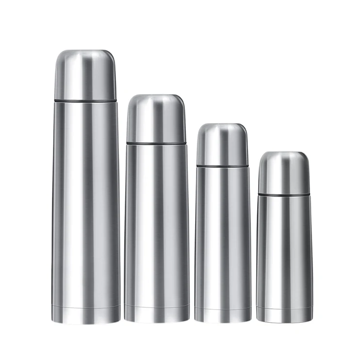 Bullet Shaped Double Wall Stainless Steel Water Bottle Vacuum Insulated Thermos Flask Thermal