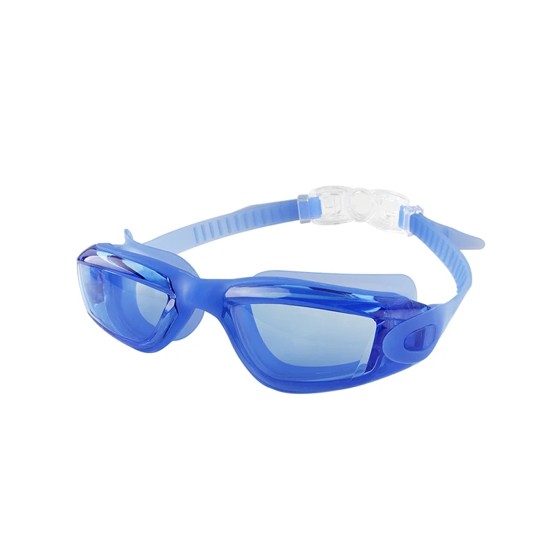 wholesale custom design silicone adult goggles swimming big frame PC lens anti fog men swim goggles