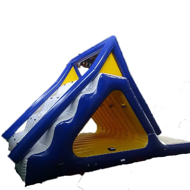 Factory lake water slide inflatable water climbing tower toy floating inflatable slide