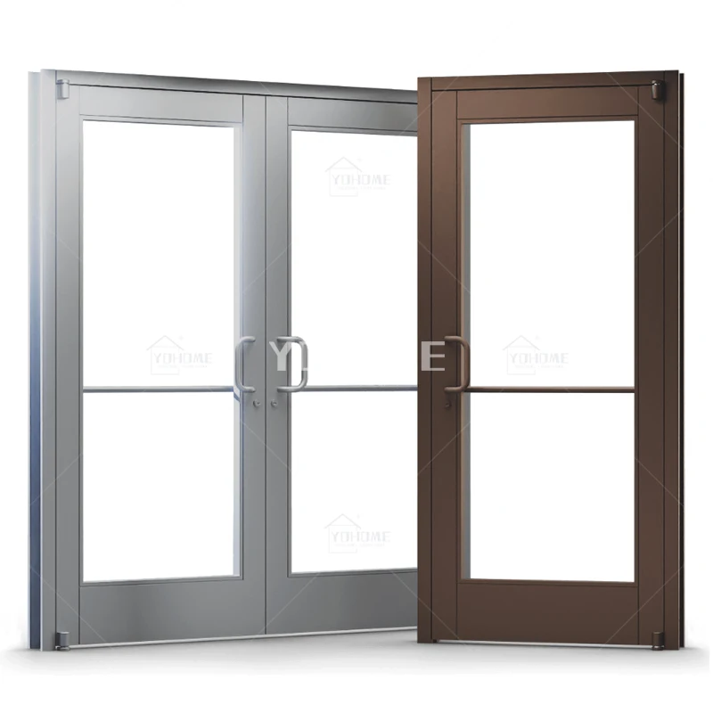 China top project manufacturer custom double steel fire-proof door fire rated steel door with glass insert steel fire door