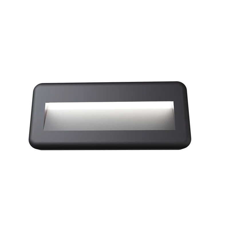 
Rectangle IP65 ABS plastic material easy install integrated LED 4W stair recessed deck light 