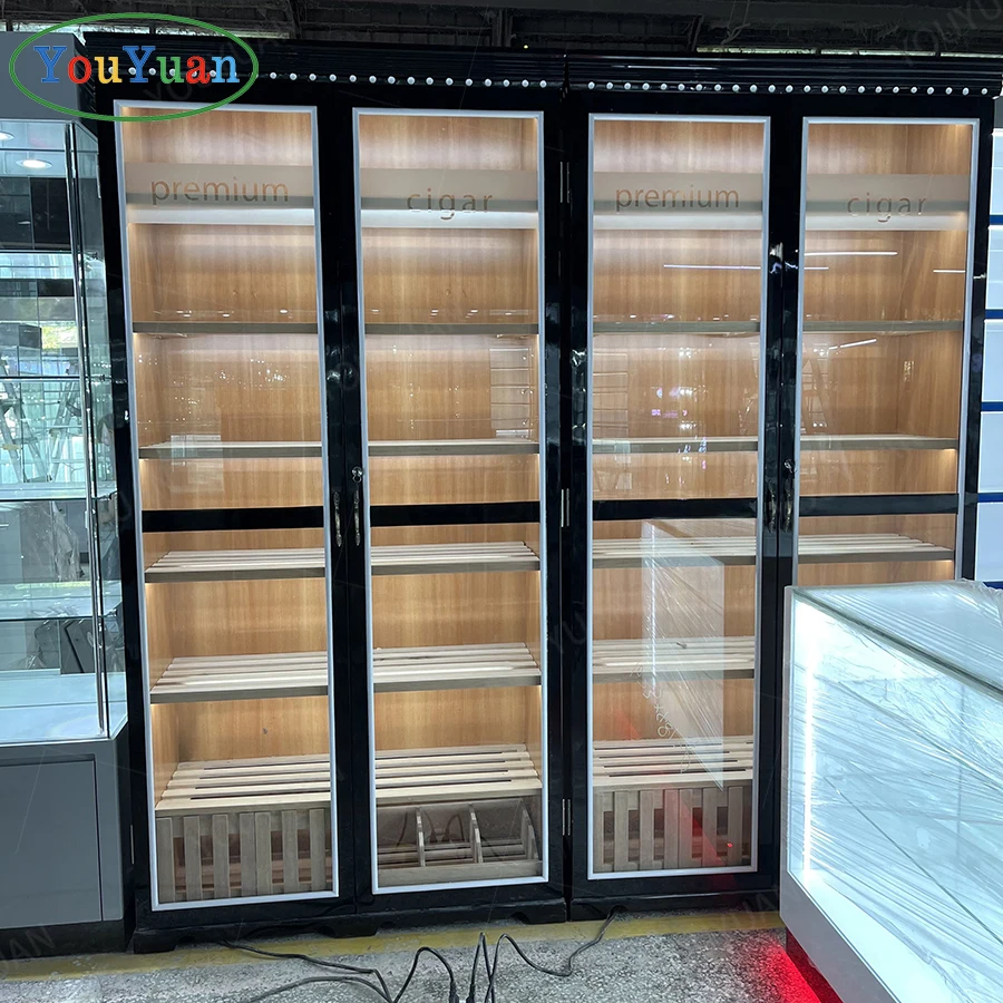 Деревянная витрина из испанского кедра шкаф для сигар магазина дыма