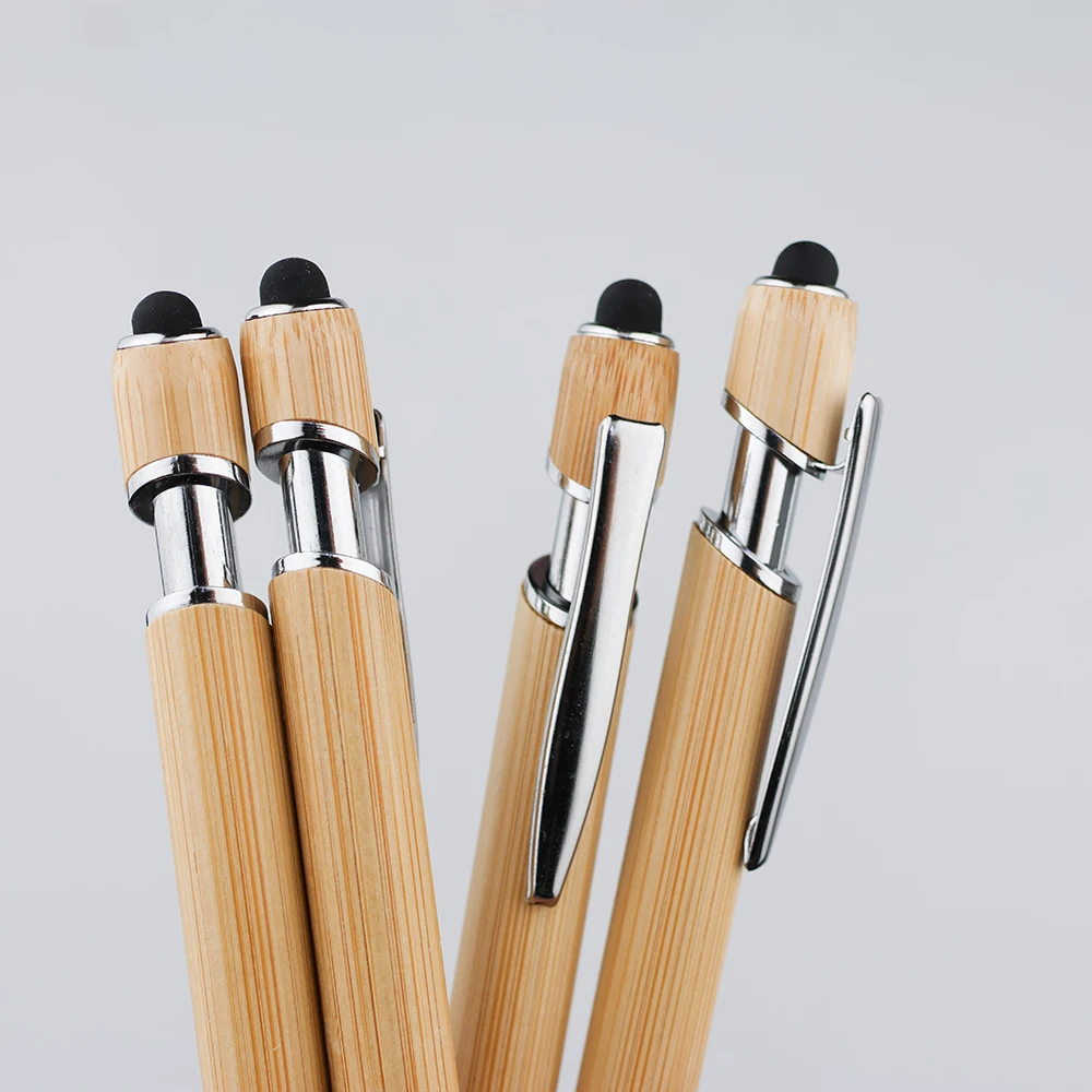 GemFully Most Sold Products 2024 Eco Friendly Promo Pen Bamboo Writing Pen With Custom Logo Printing
