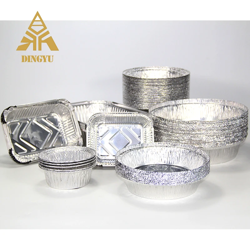
DY1613 Factory wholesale price paper lid liquid aluminum foil container for fastfood 